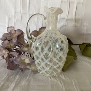Northwood Glass Vintage Lattice Opalescent Cruet